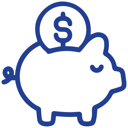 Budget at a Glance icon - Piggy bank