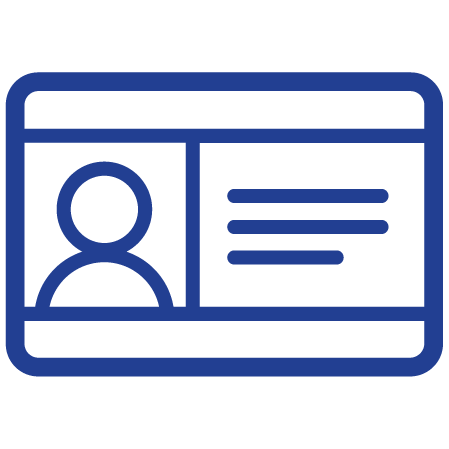 Budget at a Glance icon - ID card.